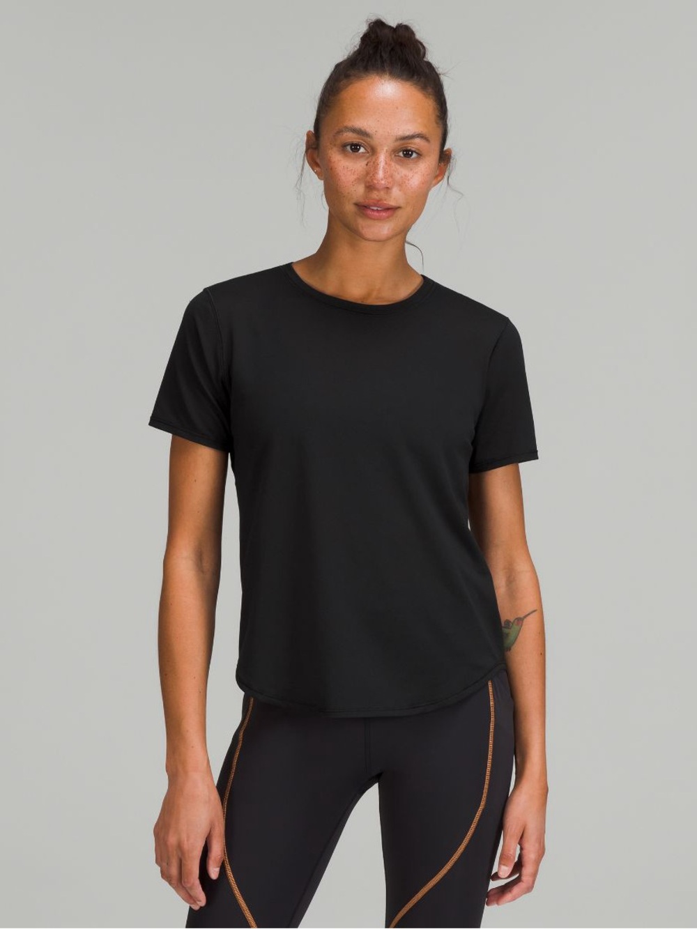lululemon athletica Women’s High Neck Run and Train Tee - Black